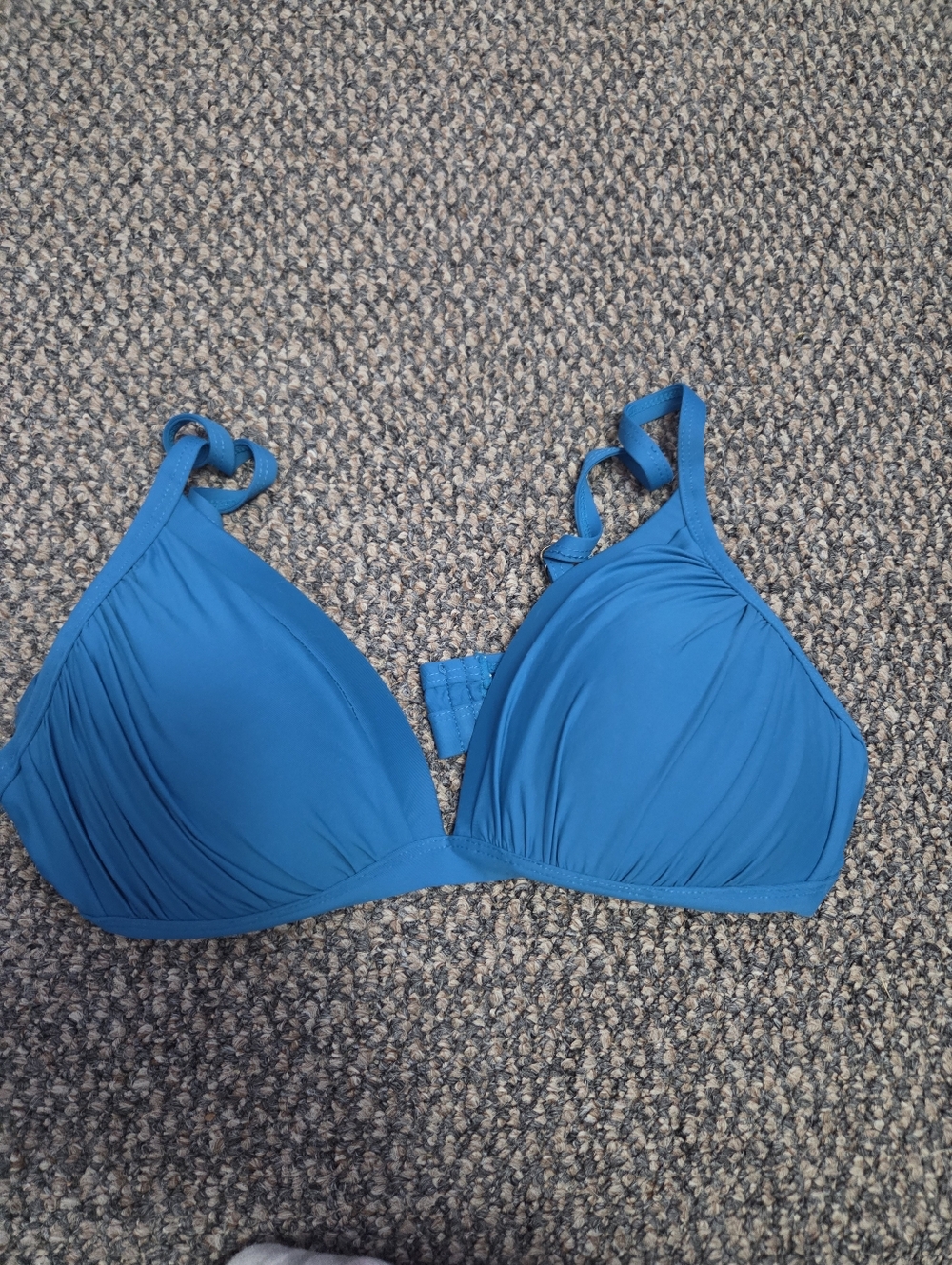 Women’s Blue Molded Triangle Bikini Top - Classic Swimwear